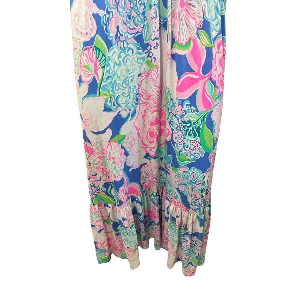 Lilly Pulitzer Jessi Midi Dress Peony For Your Thoughts XL Tiered Vibrant - Picture 9 of 12